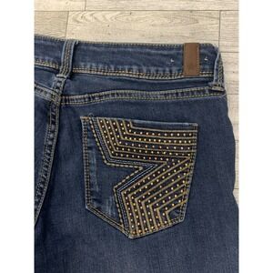 PEOPLES LIBERATION Crop Jeans Size 7/8 Gem Embroidered